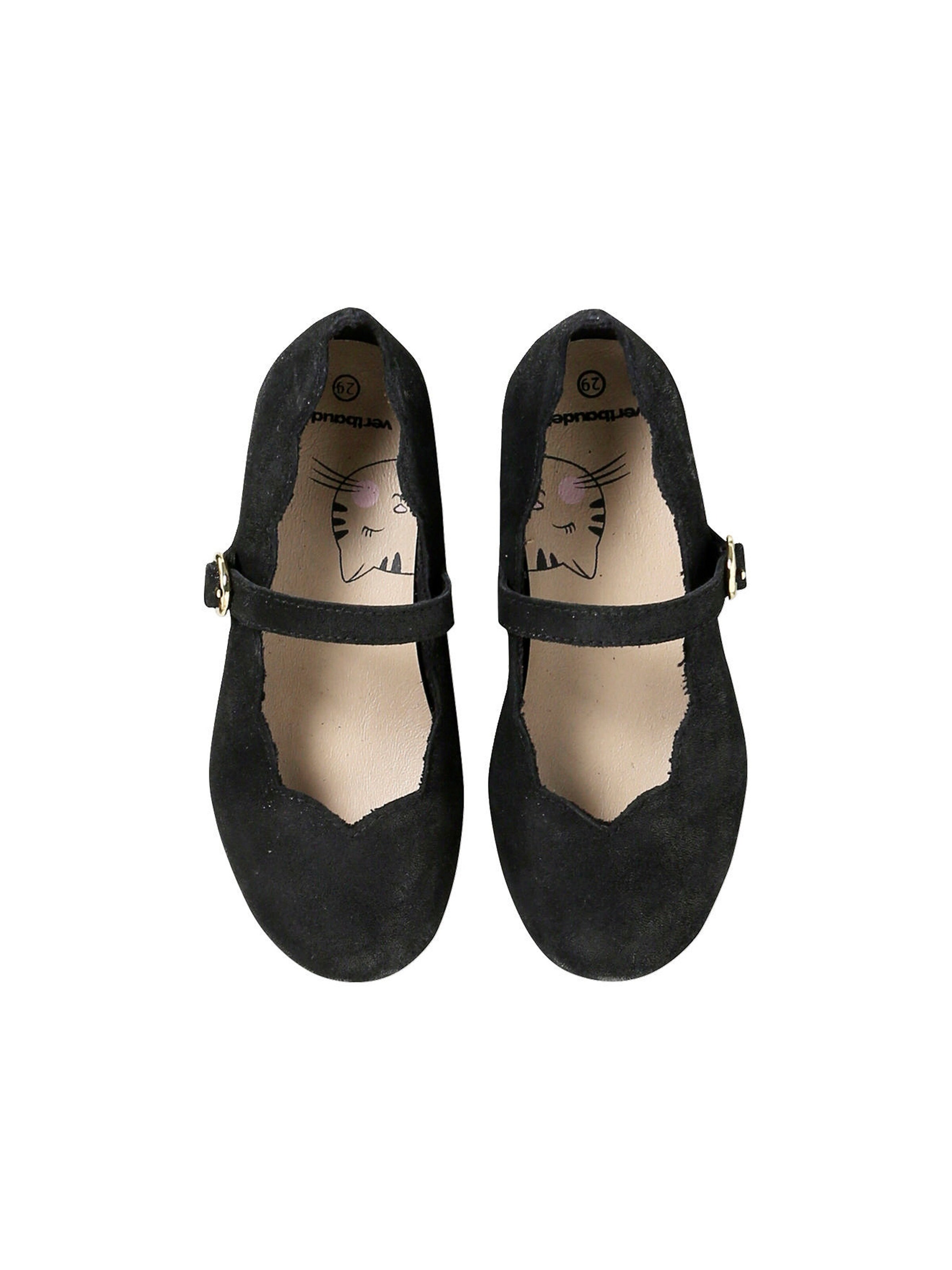Vertbaudet Mädchen Lederballerinas schwarz