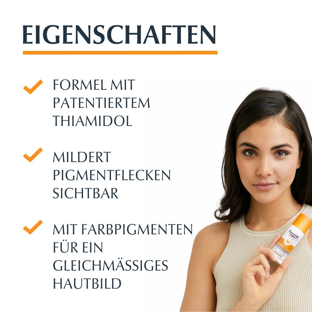 Eucerin® Pigment Control Tinted Face Sun Gel-Creme LSF 50+ – Getönter Sonnenschutz gegen Pigmentflecken – Mittel