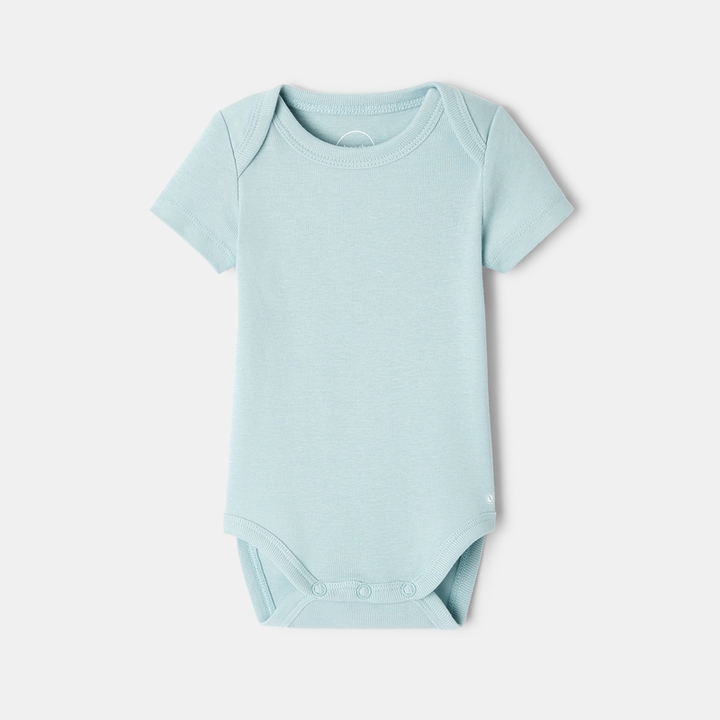 Lot de 3 bodies manches courtes en coton bio turquoise mixte Absorba