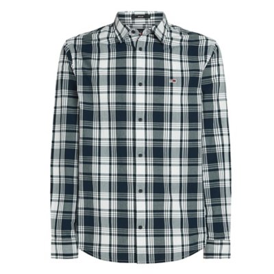 Chemise à manches longues homme Tjm Poplin check TOMMY HILFIGER