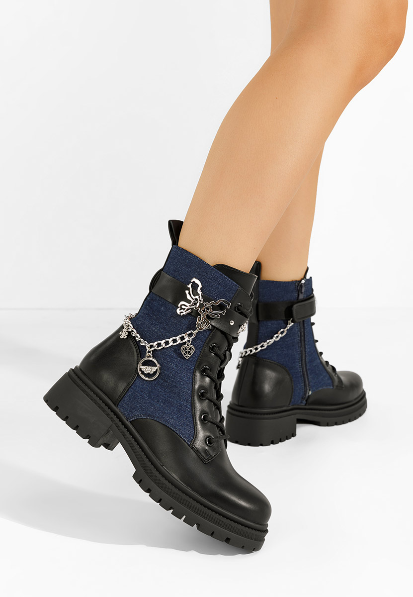 Bottines à lacets femme denim Hilary