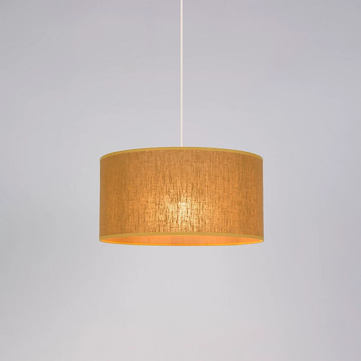 Suspension cylindre Corep lin lave jaune curry Ø 38cm