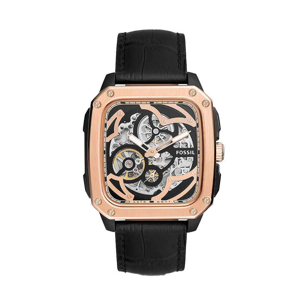 Montre Fossil Inscription Bleu