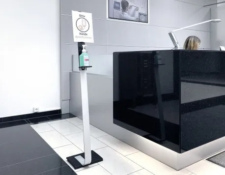 Håndspritstander Durable, med infoskilt