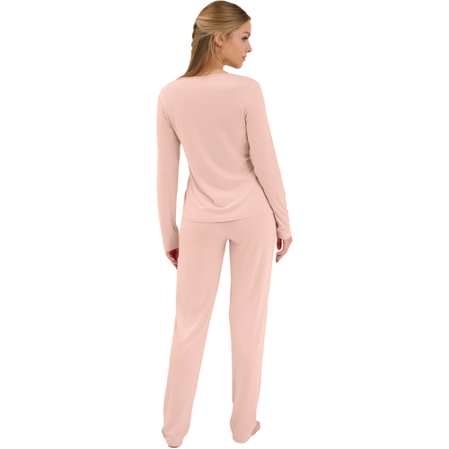 Lisca - Pijama loungewear pantalón top manga larga Mirabelle Rosa