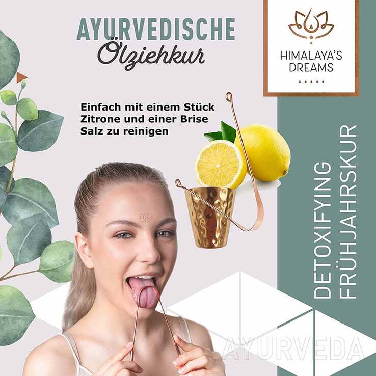 Himalayas Dreams Ayurveda Kupferbecher Zungenrein, 1 P