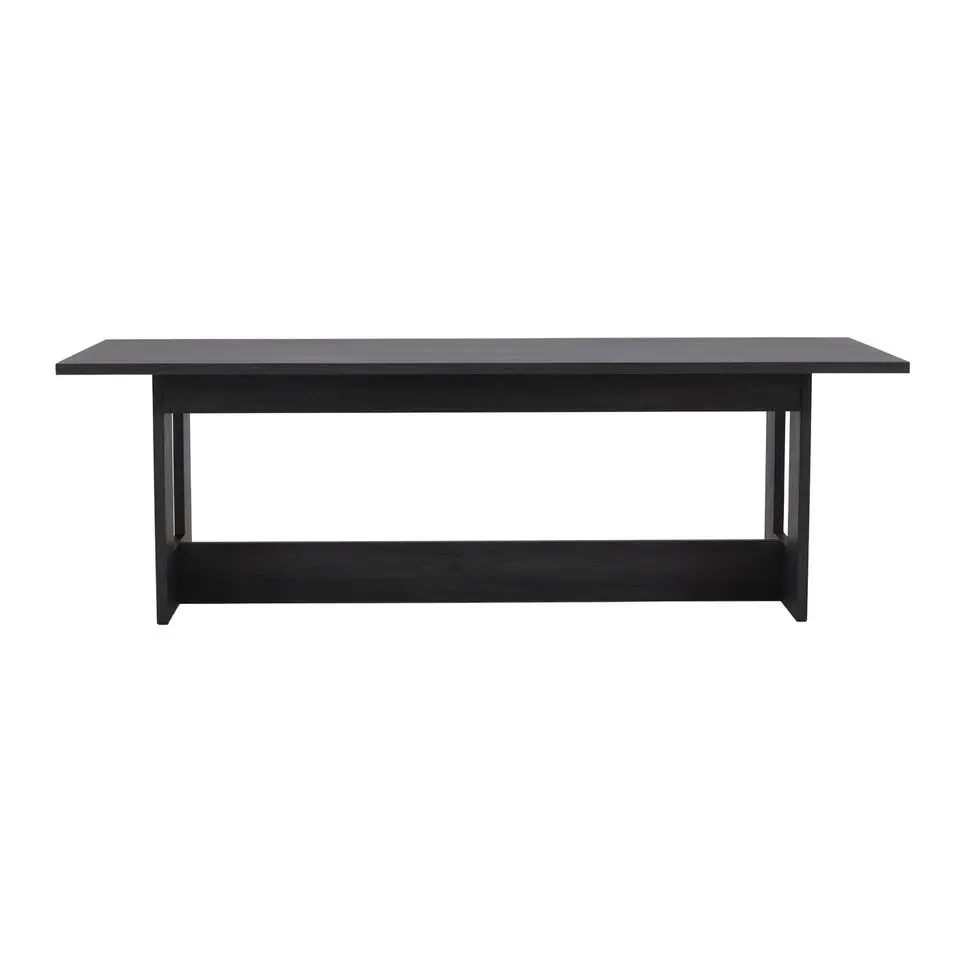 Eettafel Rechthoek - Zwart MDF - 235x100x75cm - Milly