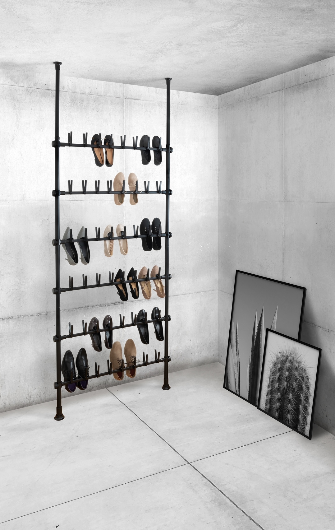 WENKO Schuhregal »Modell Herkules Shoes« Teleskopregal für 48 Paar Schuhe, zum Klemmen ohne Bohren, verstellbar