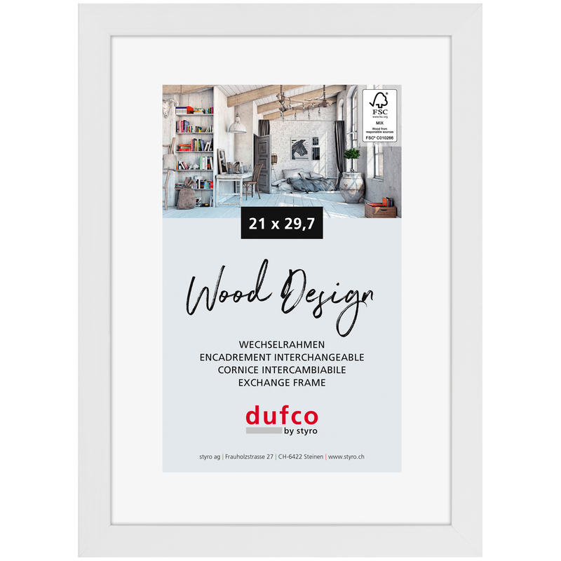 Dufco Bilderrahmen Toronto, 21 x 29.7 cm , weiss
