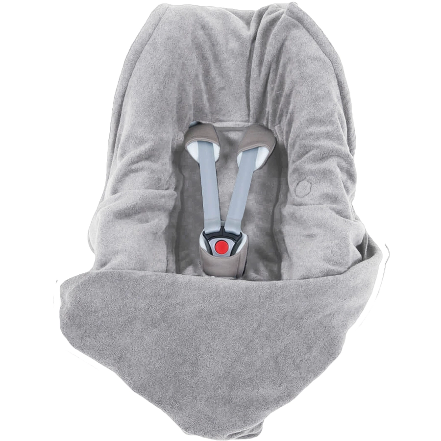 Hoppediz Babydecke Fleece Einschlagdecke für Autositz und Kinderwagen stone