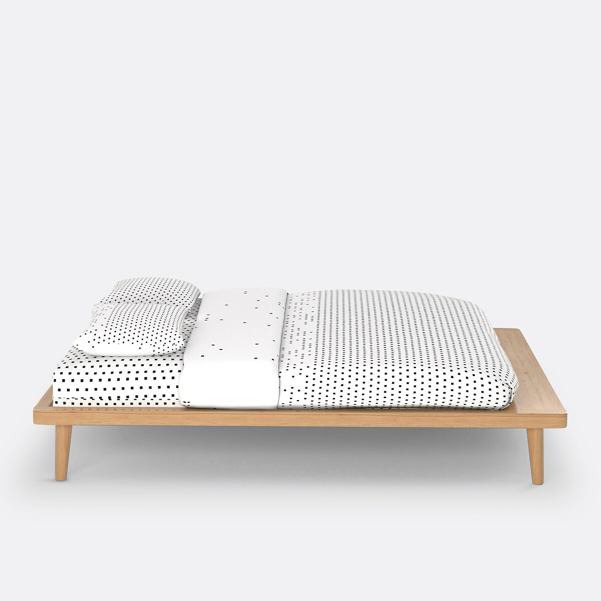 LA REDOUTE INTERIEURS<br>Cama plataforma em pinho maciço + base de cama, Jimi