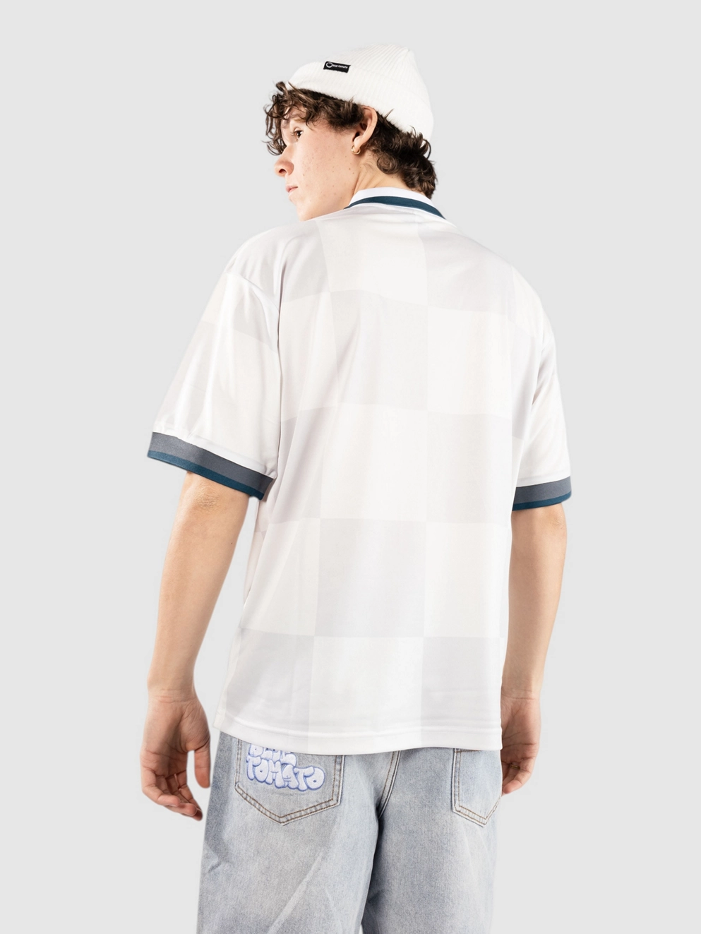 Blue Tomato Jersey T-Shirt white checked