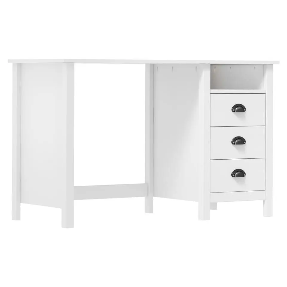 vidaXL - Bureau - Wit - Grenenhout - 120 x 50 x 74 cm
