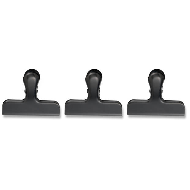 Blokker vershoudclips (set van 3) - mat zwart