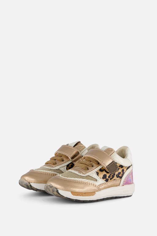 Shoesme Run Flex Sneakers brons Leer