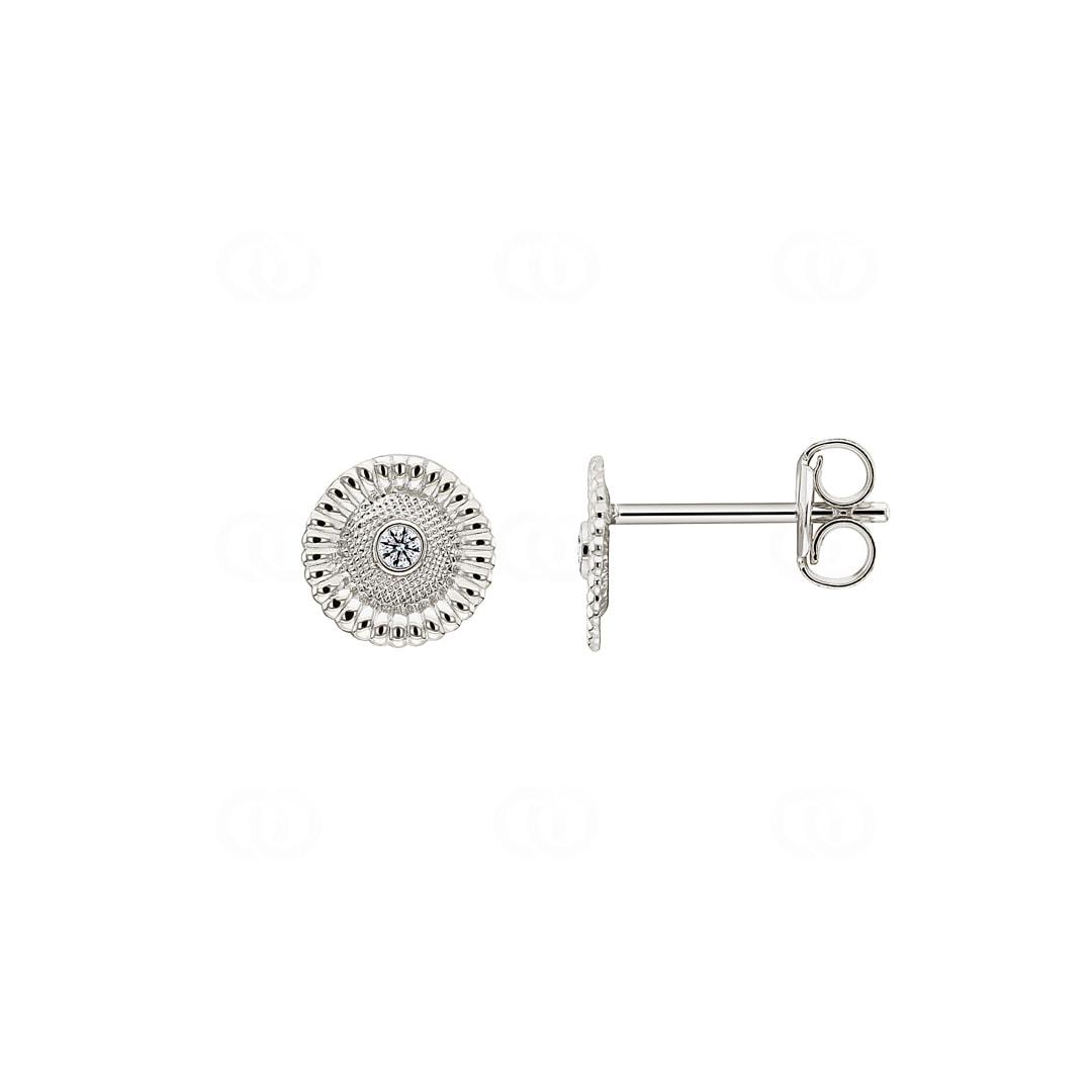 Ohrstecker 750/18 K Weissgold mit Zirkonia