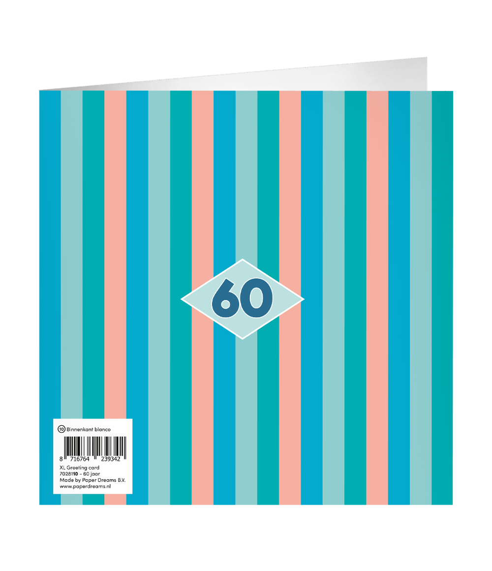 60 Jaar Wenskaart 23cm
