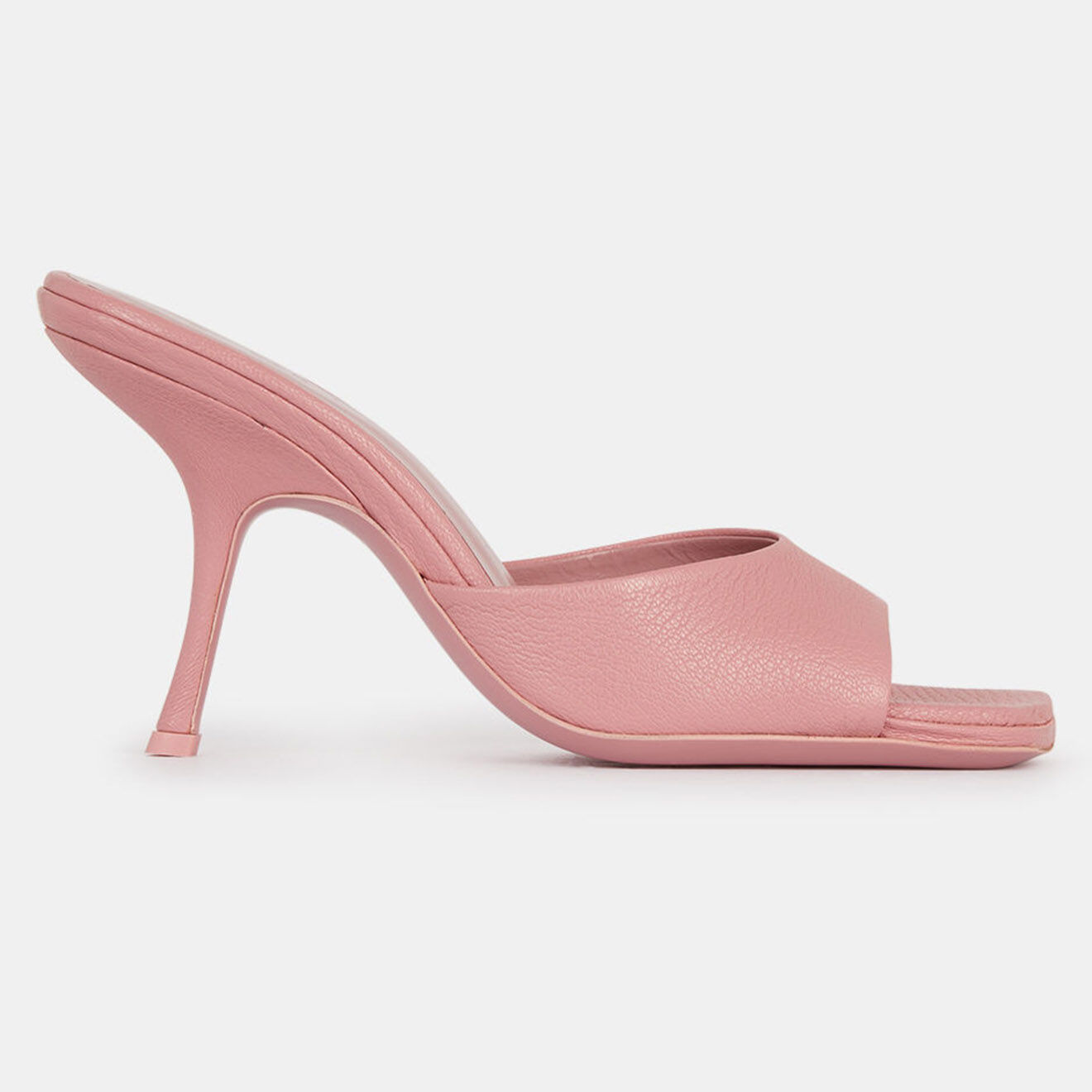 By Far Mules en Cuir HLS roses - Talon 8 cm