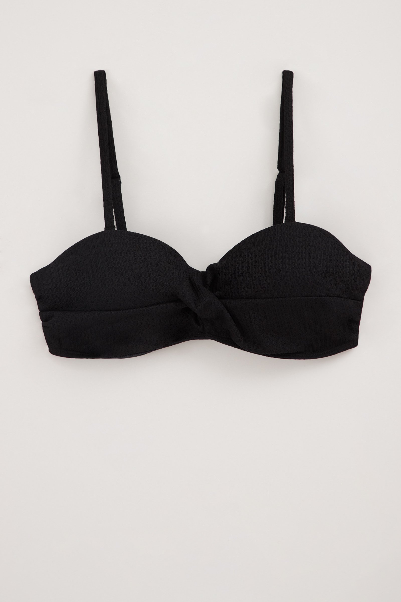 bikinitop met structuur WE Fashion Zwart