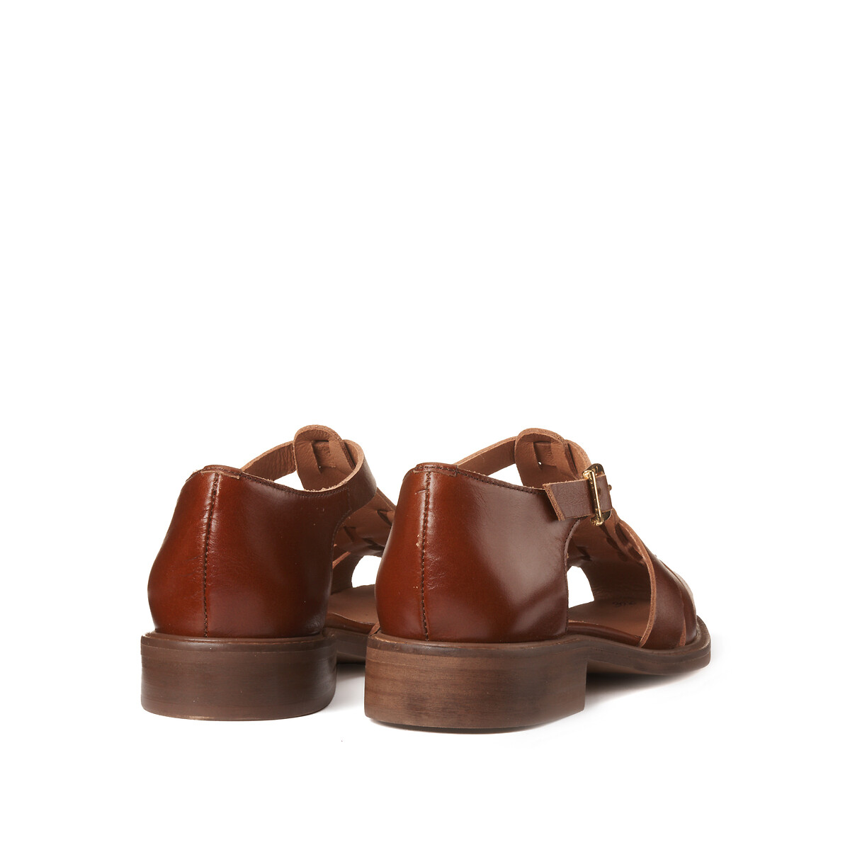 COLEÇÕES LA REDOUTE<br>Sandálias fechadas de couro, modelo Signature SOLENN
