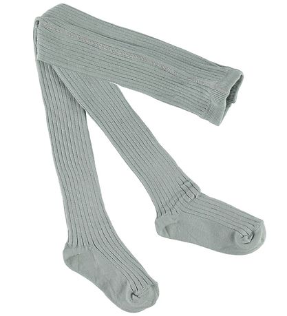 Melton Strumpfhosen - Rib - Mattgrün
