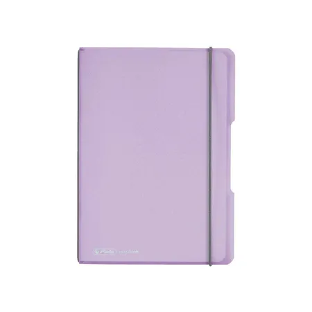 Herlitz Notizheft PP A5 Flex Pastell flieder kariert