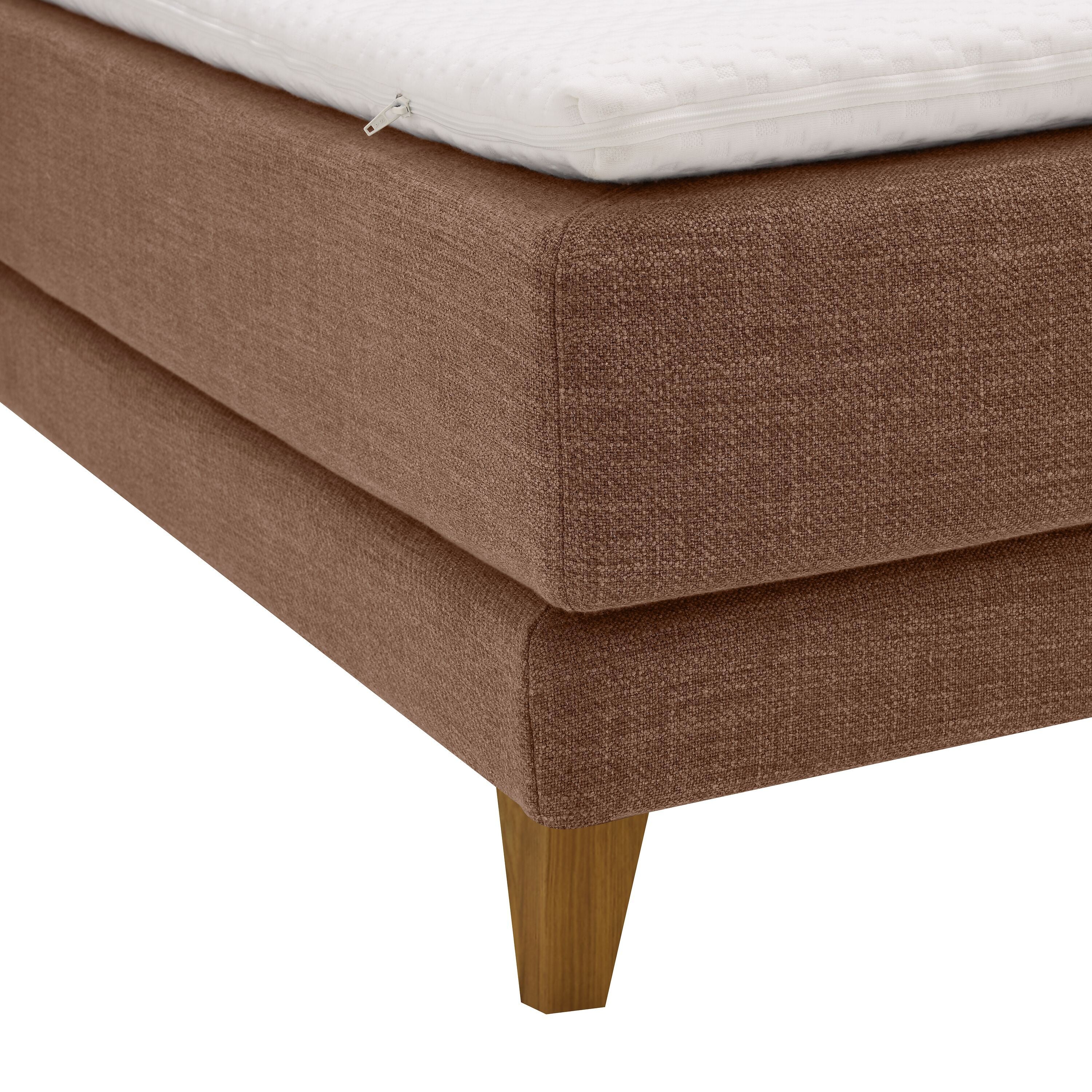 bico GOODNIGHT Boxspringbett - Cognac / B: 180.0 cm x T: 200.0 cm