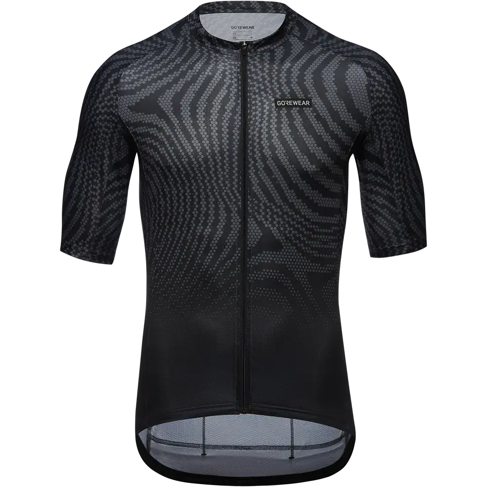 GORE Wear Spirit Moire Fietsshirt Korte Mouwen Zwart/Grijs Heren