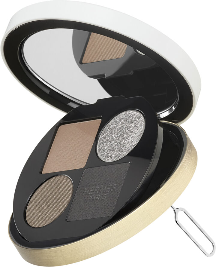 HERMÈS Ombres d'Hermès, powder quartet for the eyes, Ombres Fumées