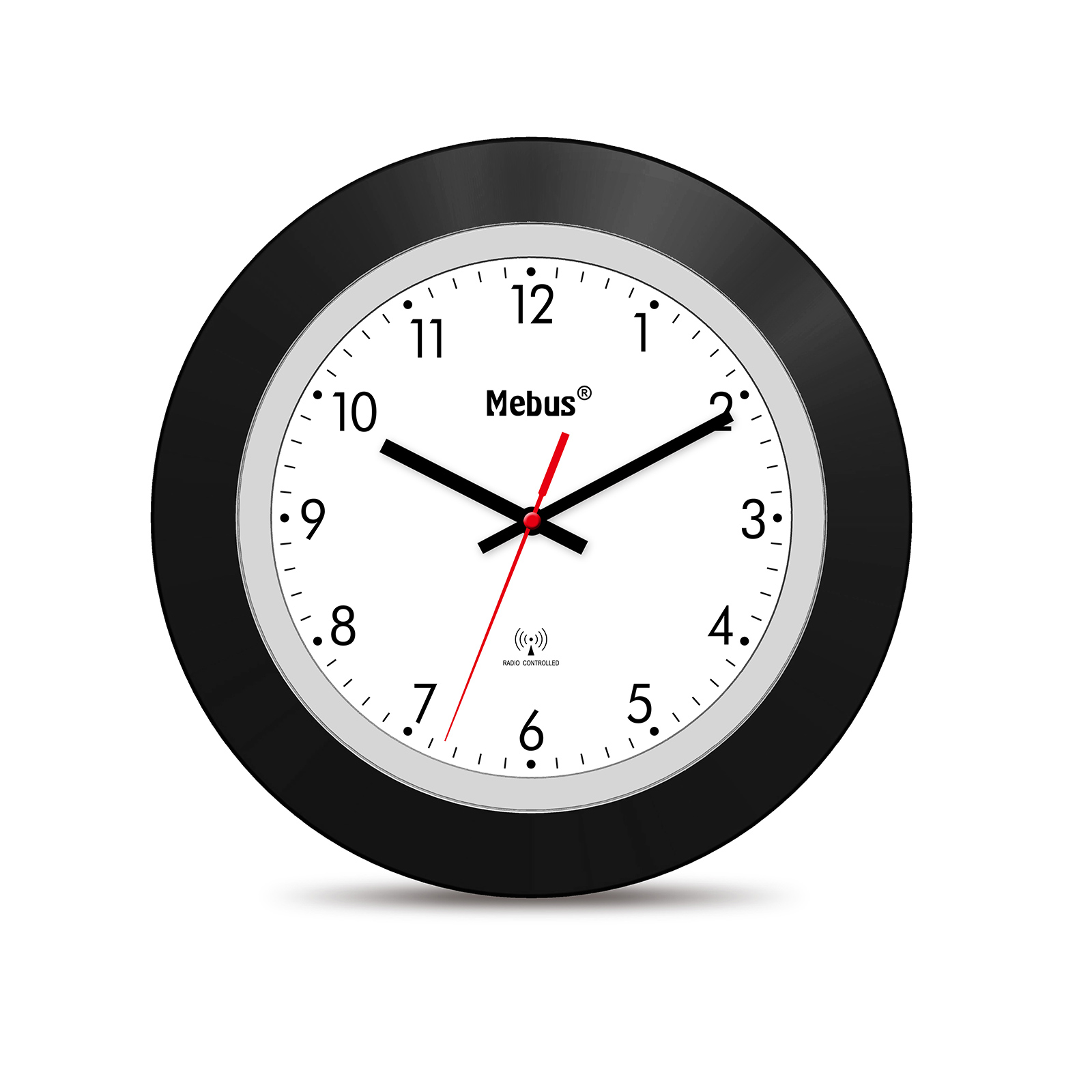 Funk-Wanduhr - schwarz - Ø 30 cm