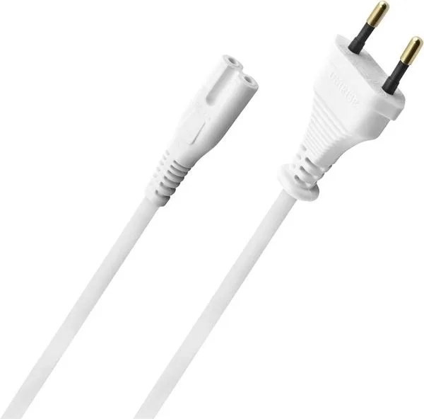 Oehlbach Powercord C7 Blanc (1,5 m) Câbles d'alimentation secteur