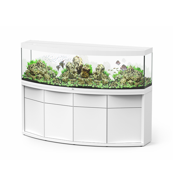 Aquarium et Meuble 4 portes Sublime Horizon Blanc L.200,5x P.66,6cm
