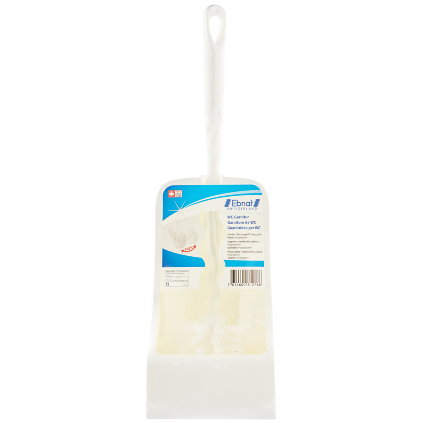 Ebnat WC-Garnitur Flex mit Randreiniger | 38 × 12 × 12 cm