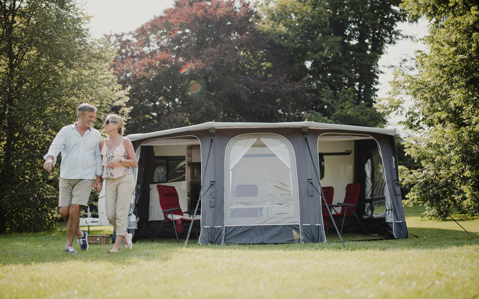 Vango Luftvorzelt für Wohnwagen mit aufblasbarem Gestänge Tuscany Air 500 Elements ProShield
