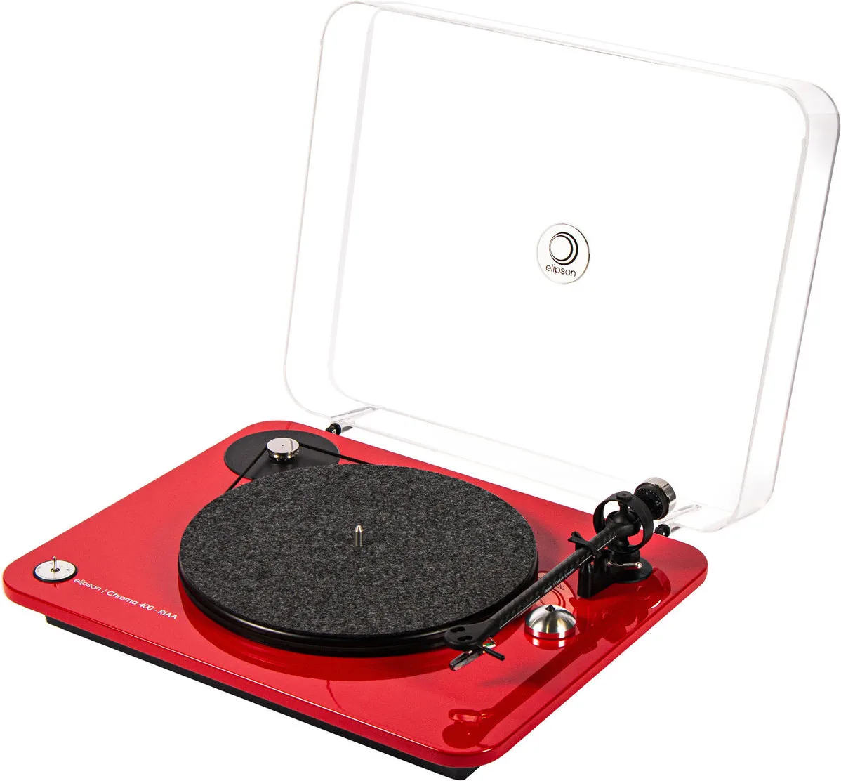 Elipson Chroma 400 RIAA Rouge laqué Platines vinyle hi-fi