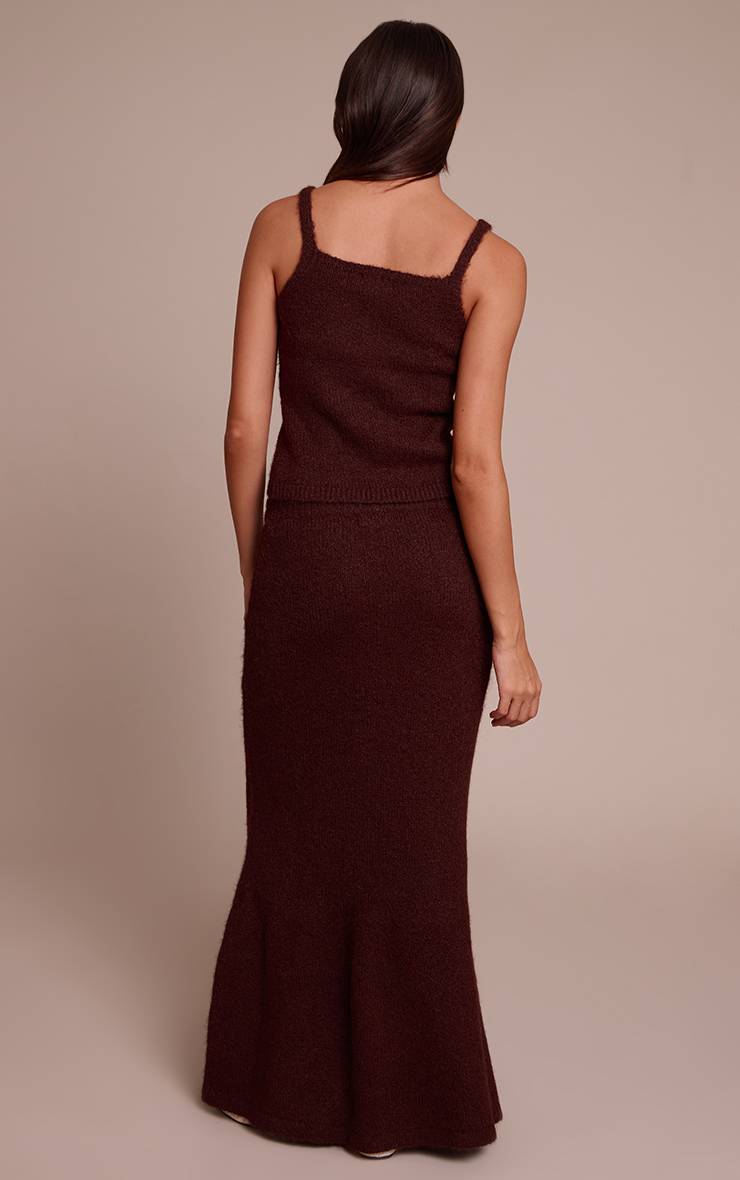 Marron Jupe Longue En Maille