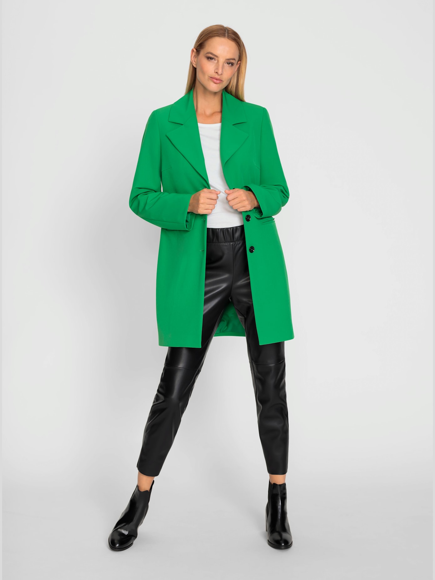 Manteau matière douce au joli tombé