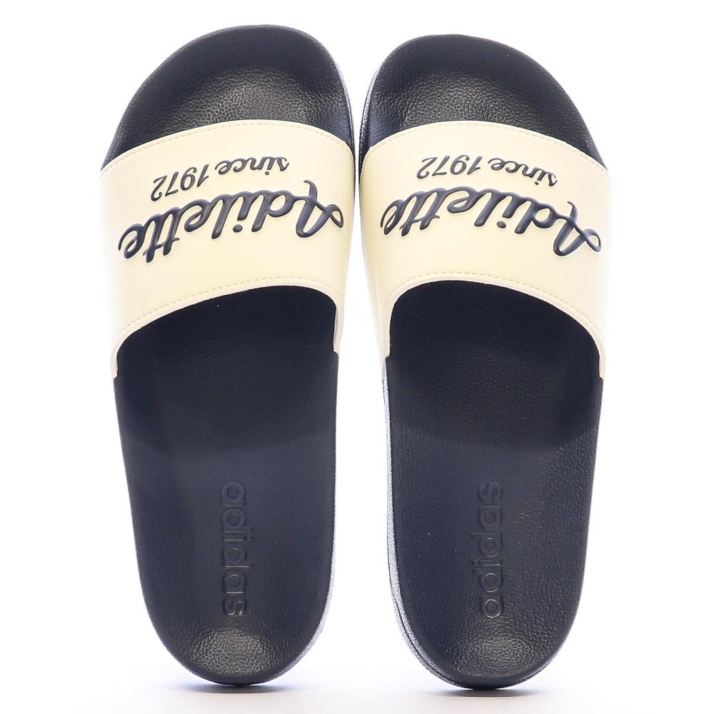 Adidas Claquettes Blanche/Marine Femme Adidas Adilette Shower GW8748