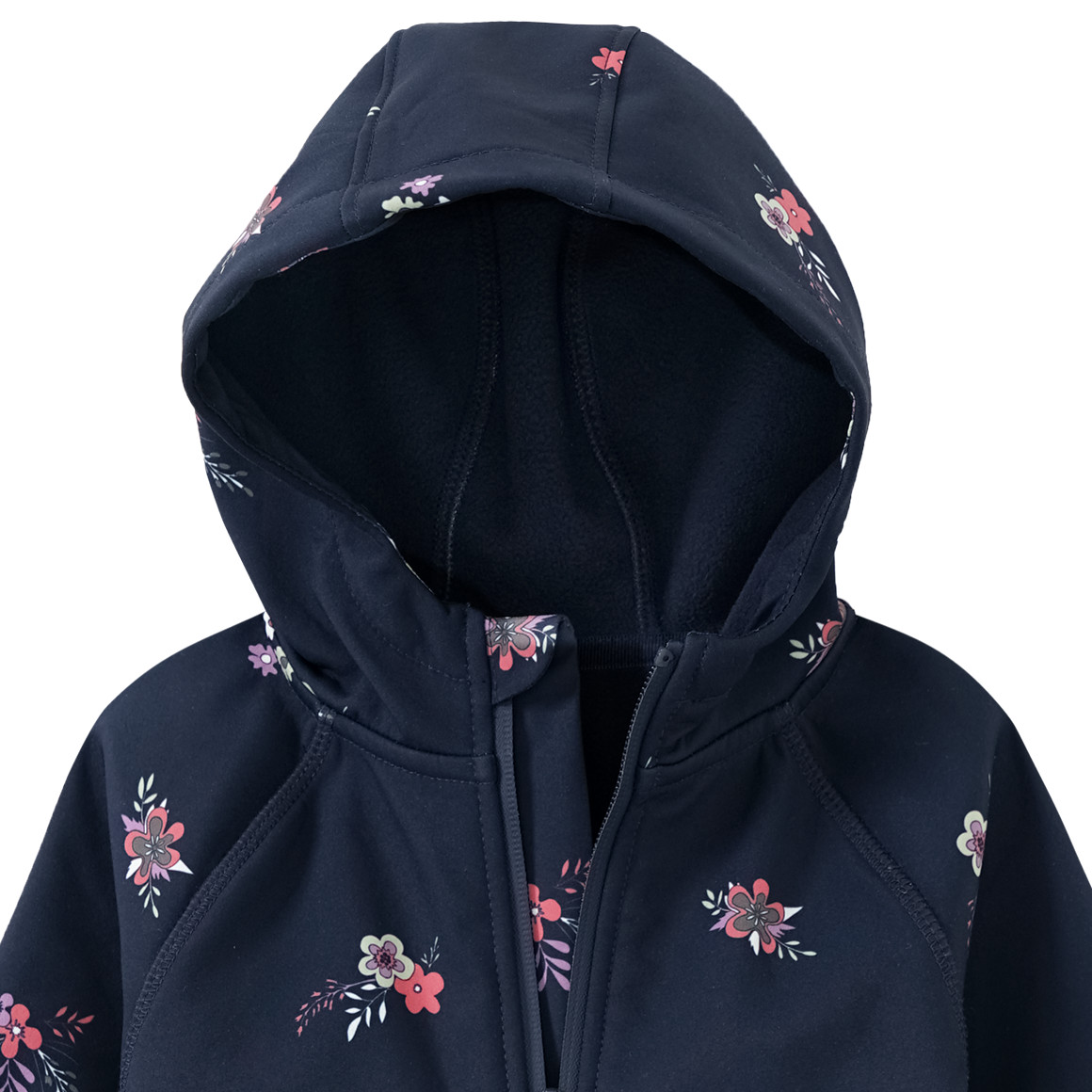 Topomini Baby Softshelljacke mit Blümchen-Print dunkelblau