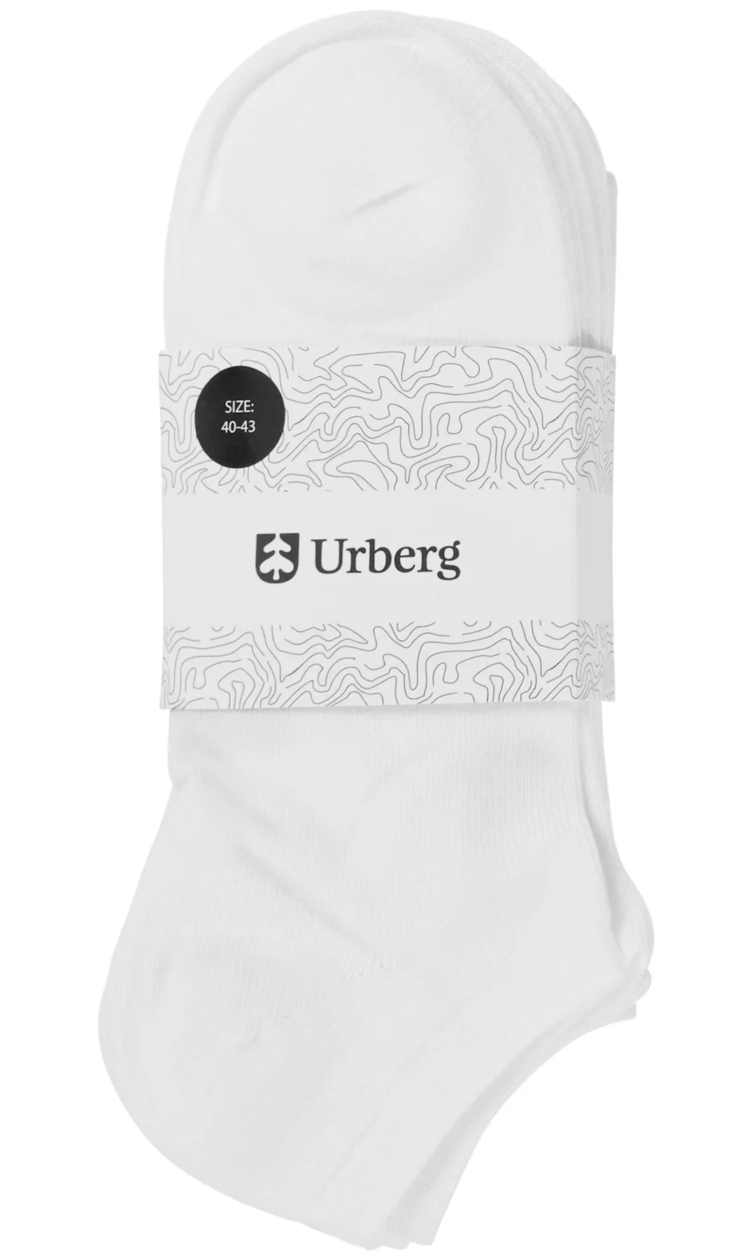 Urberg Bamboo Shaftless Sock 5-Pack Bright White