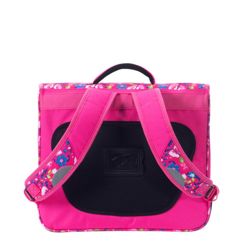 Cartable scolaire Romantique 41 cm Fleurs de printemps Fucshia
