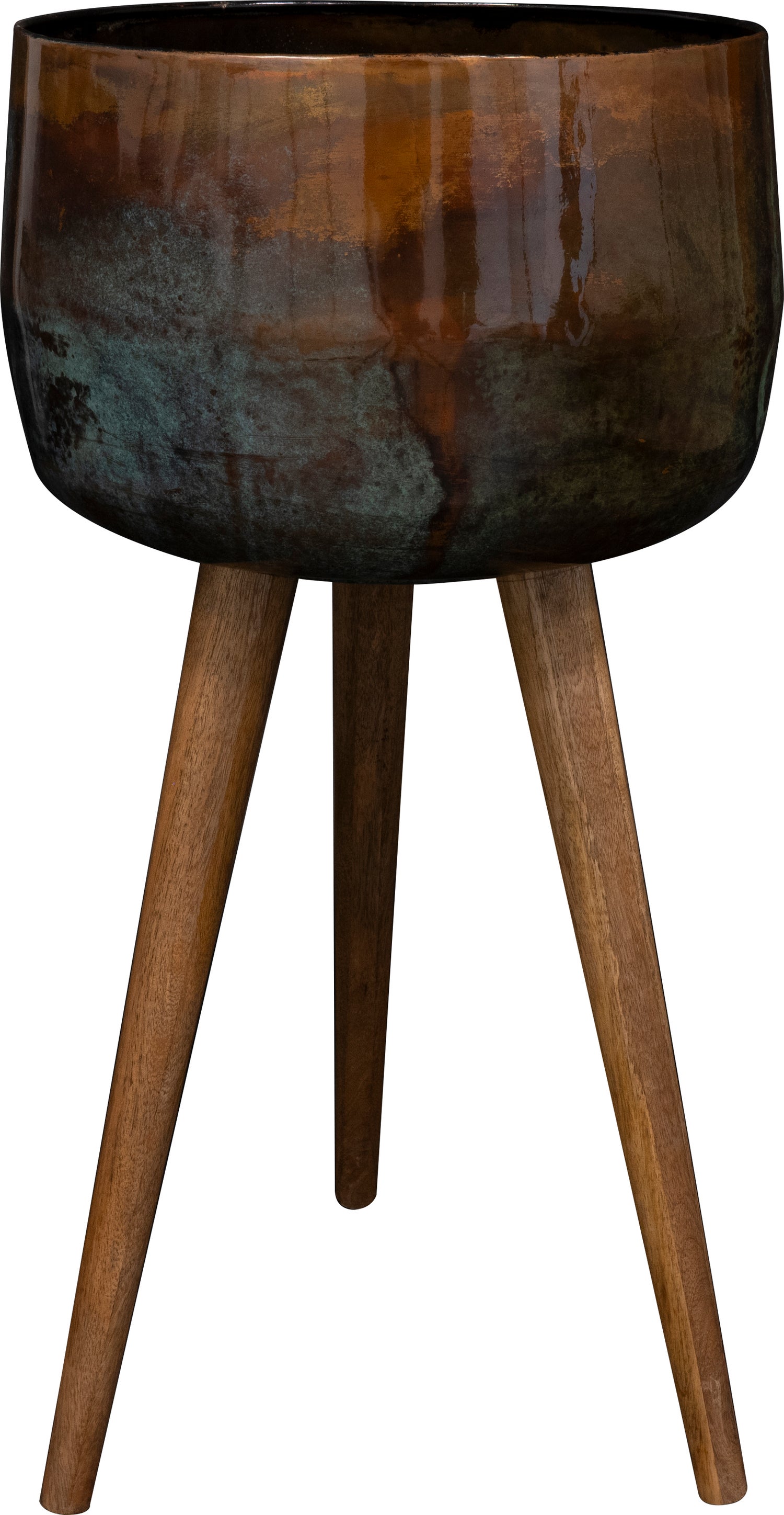 TS bloempot op poten Jolien blauw D 44 H 88 cm