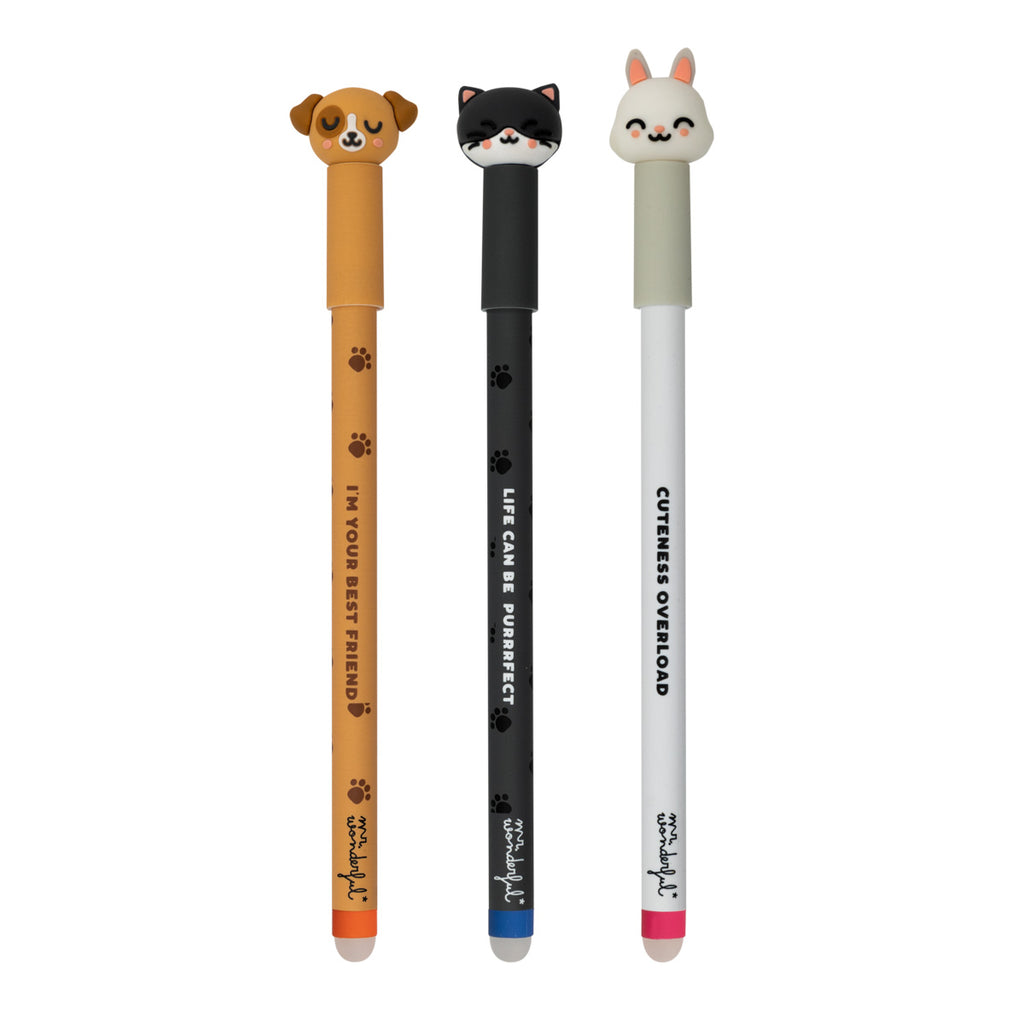 Conjunto 3 Apagar - Cão, Gato e Coelho