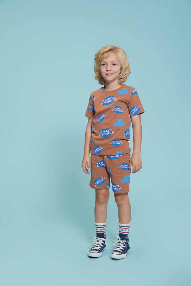 Sturdy Sturdy t-shirt aop - Run the Day hazelnoot
