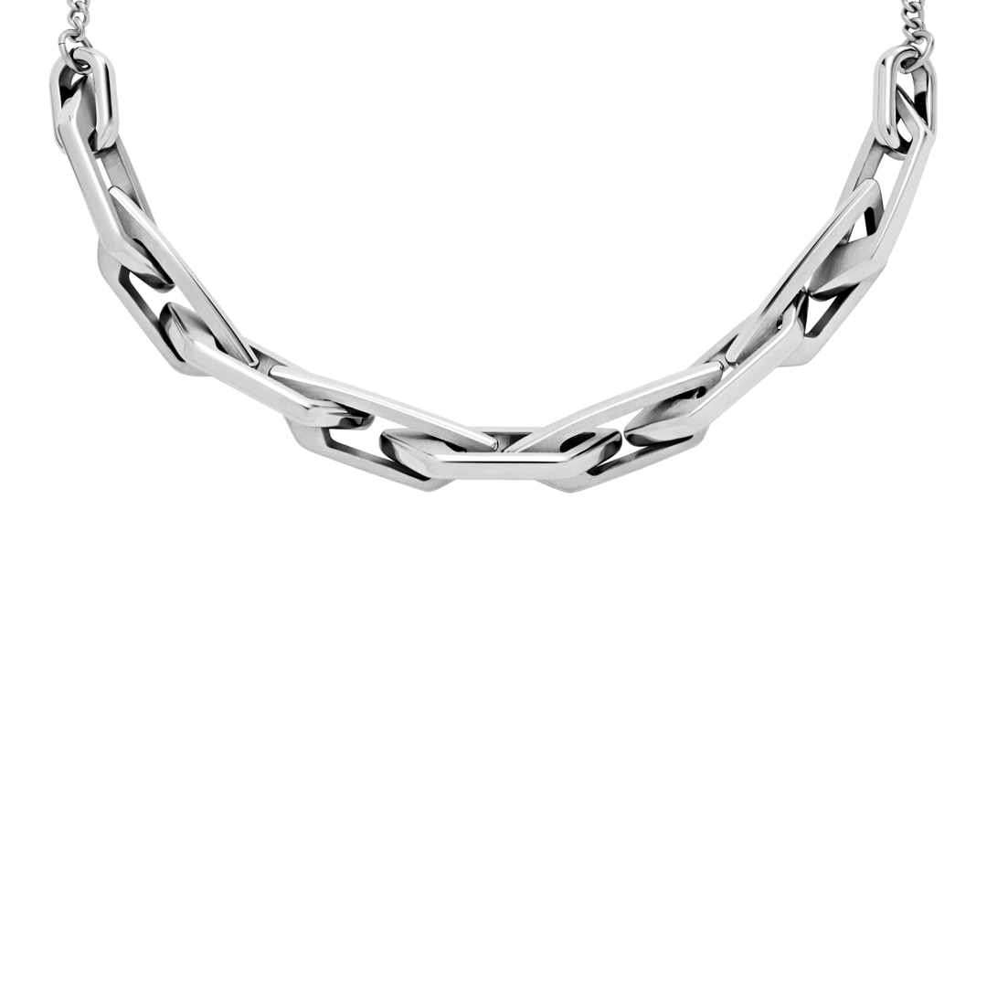 Diesel Kette D Logo Silbrig
