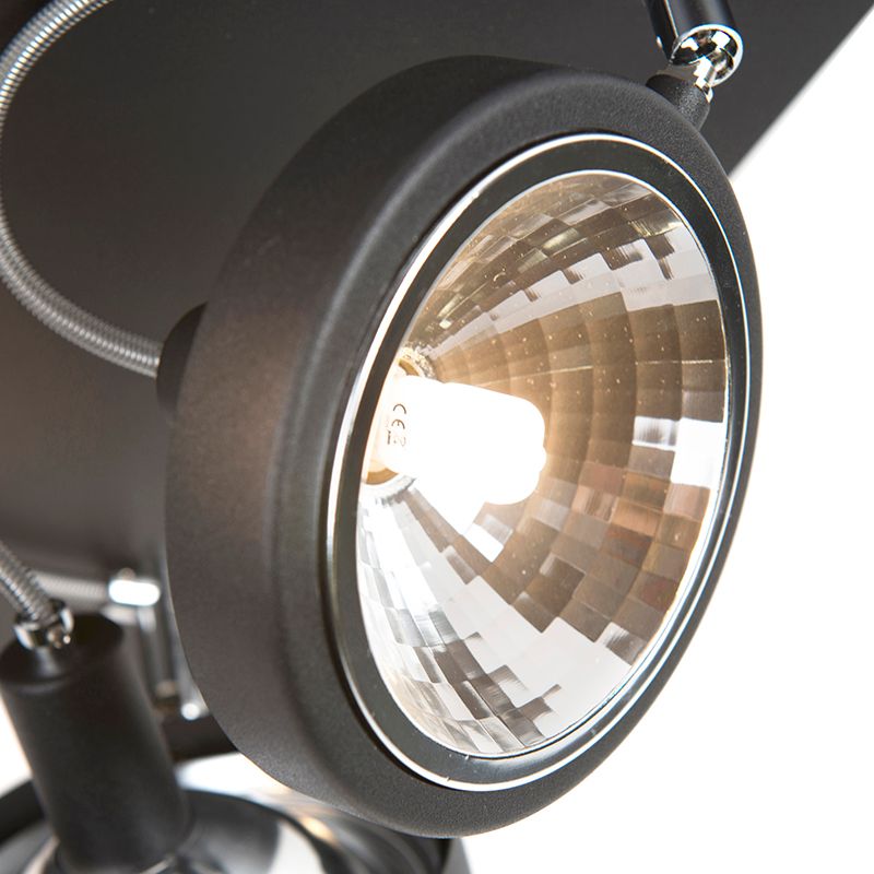 Design spot zwart 4-lichts verstelbaar - Nox
