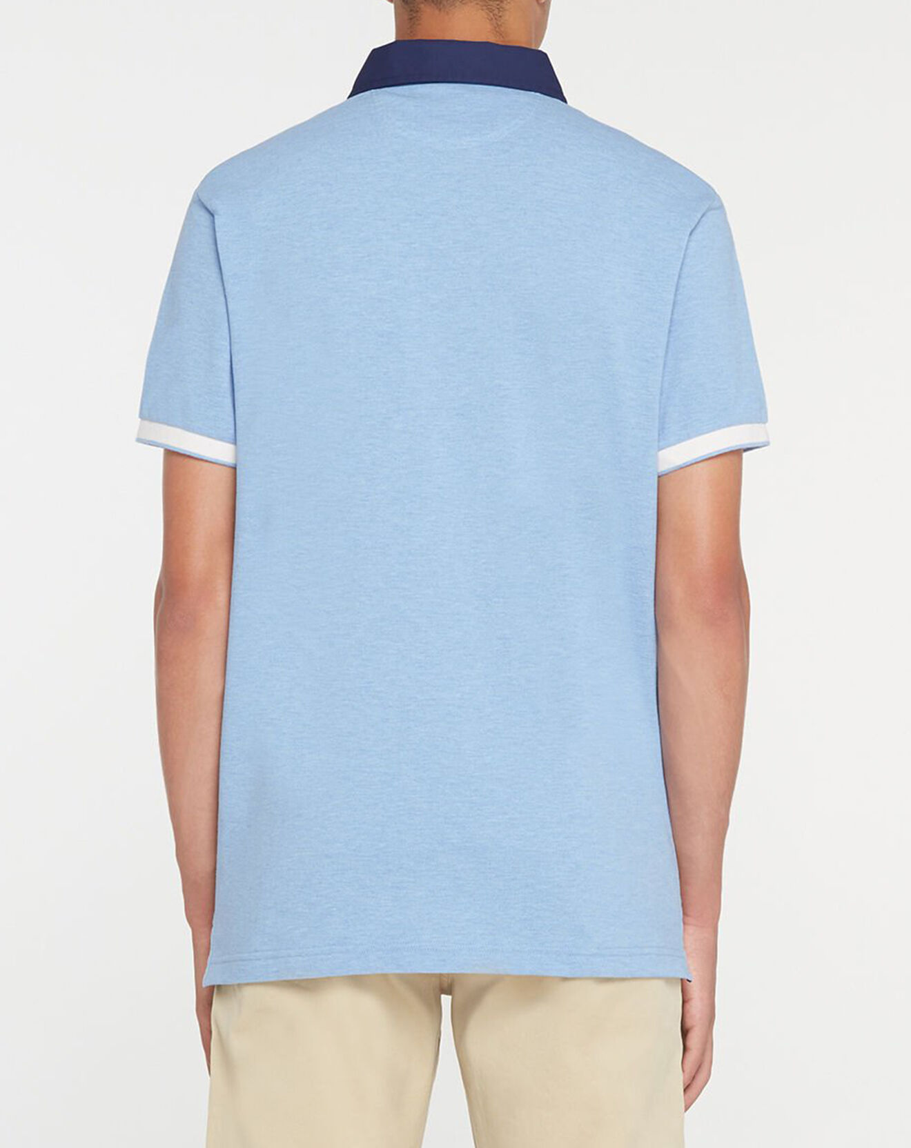 Hackett London Polo Classic Fit Piqué Brand bleu ciel