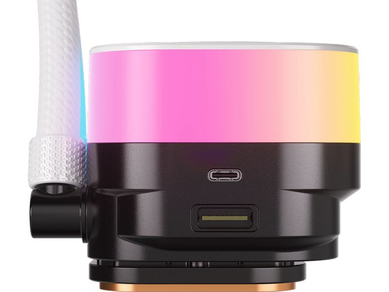 Corsair Wasserkühlung ICUE Link Titan 360 RX RGB Weiss CPU-Flüssigkeitskühler mit RX120 RGB-Lüftern