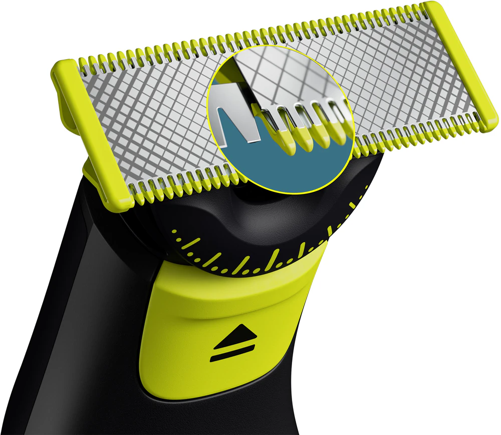 OneBlade Pro 360 Face   Body Elektrischer Haarschneider Bart Trimmer Akku Rasierer (QP6542/15) - Schwarz / Grün