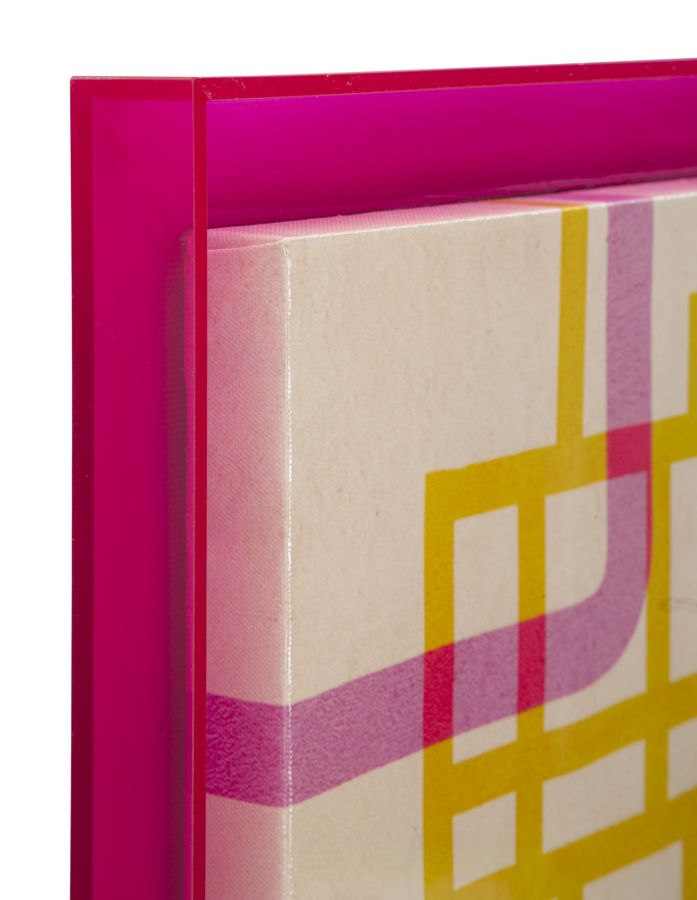 Print op gelakt canvas met acryl frame cm 60x3,3x80